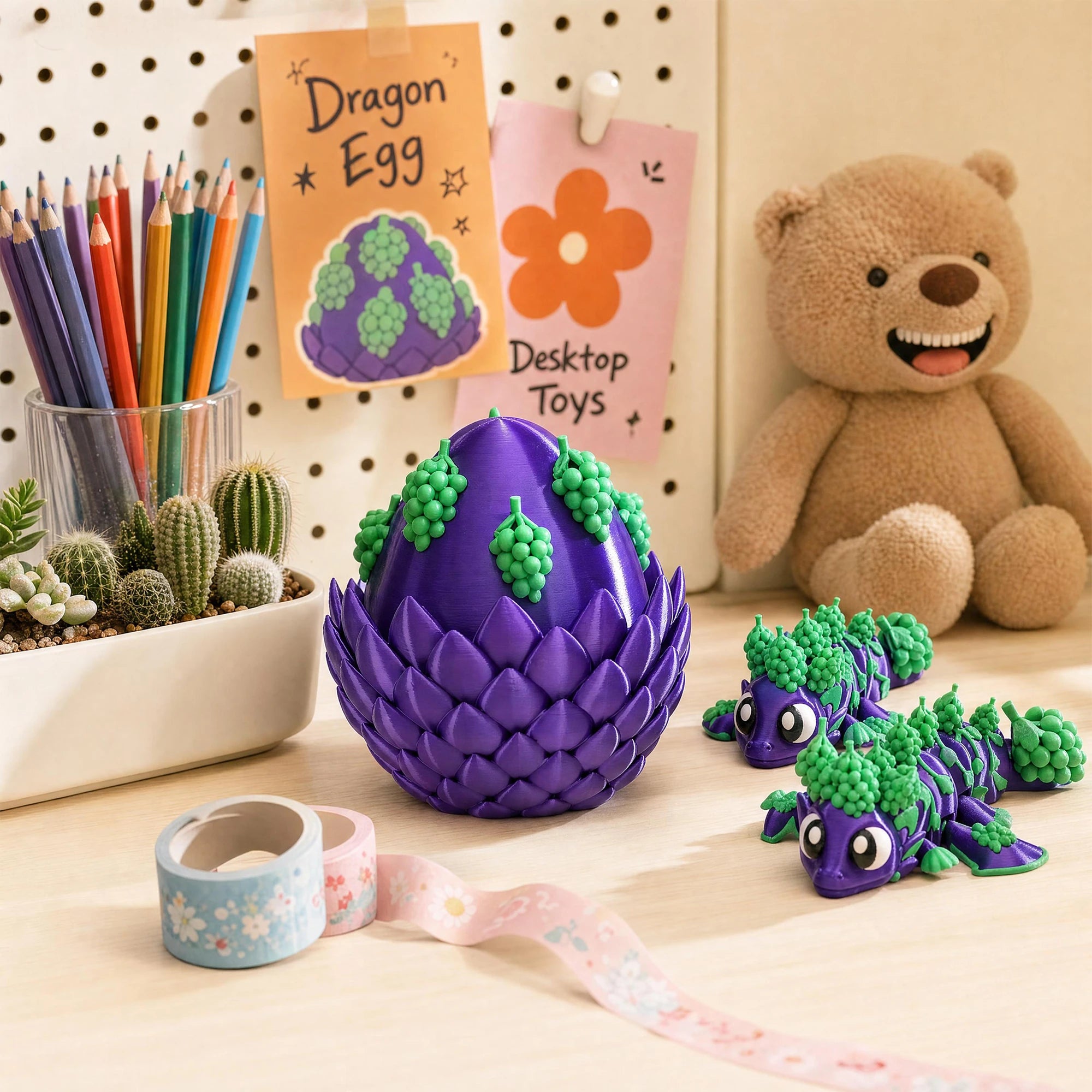 Grapes Dragon Egg used as office desk decor